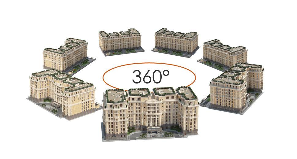 Создание 3D-визуализаций для облета дома 360 градусов на сайте